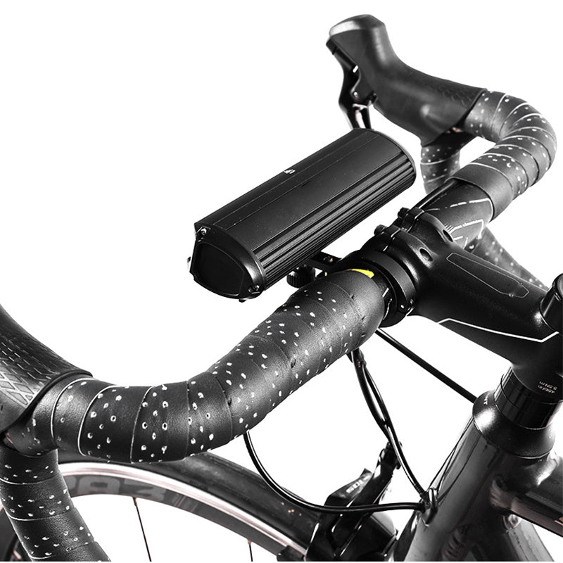 Bright waterproof LED bike light for road & mountain bikes. Features a power bank & 6000 lumens for safety.