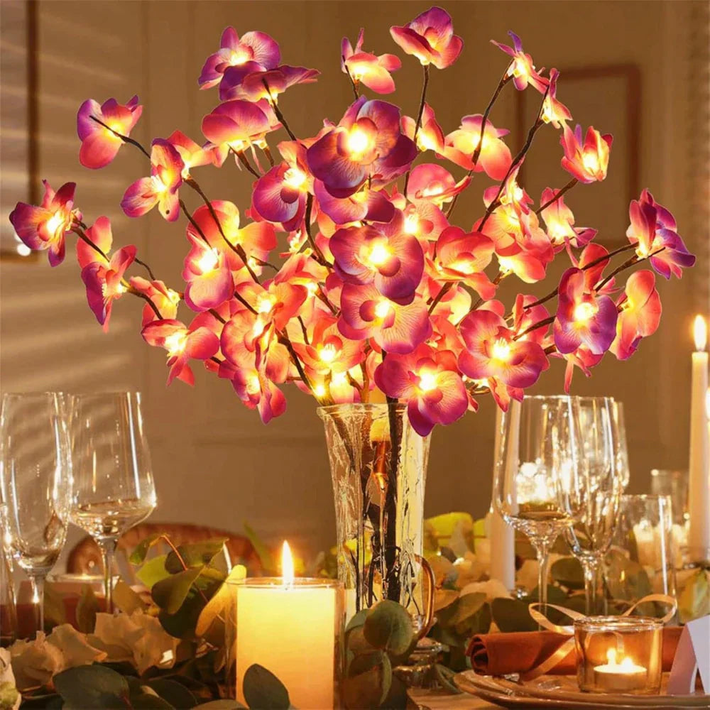 Unisex flexible LED branches, designed for creative and artistic decorative lighting displays