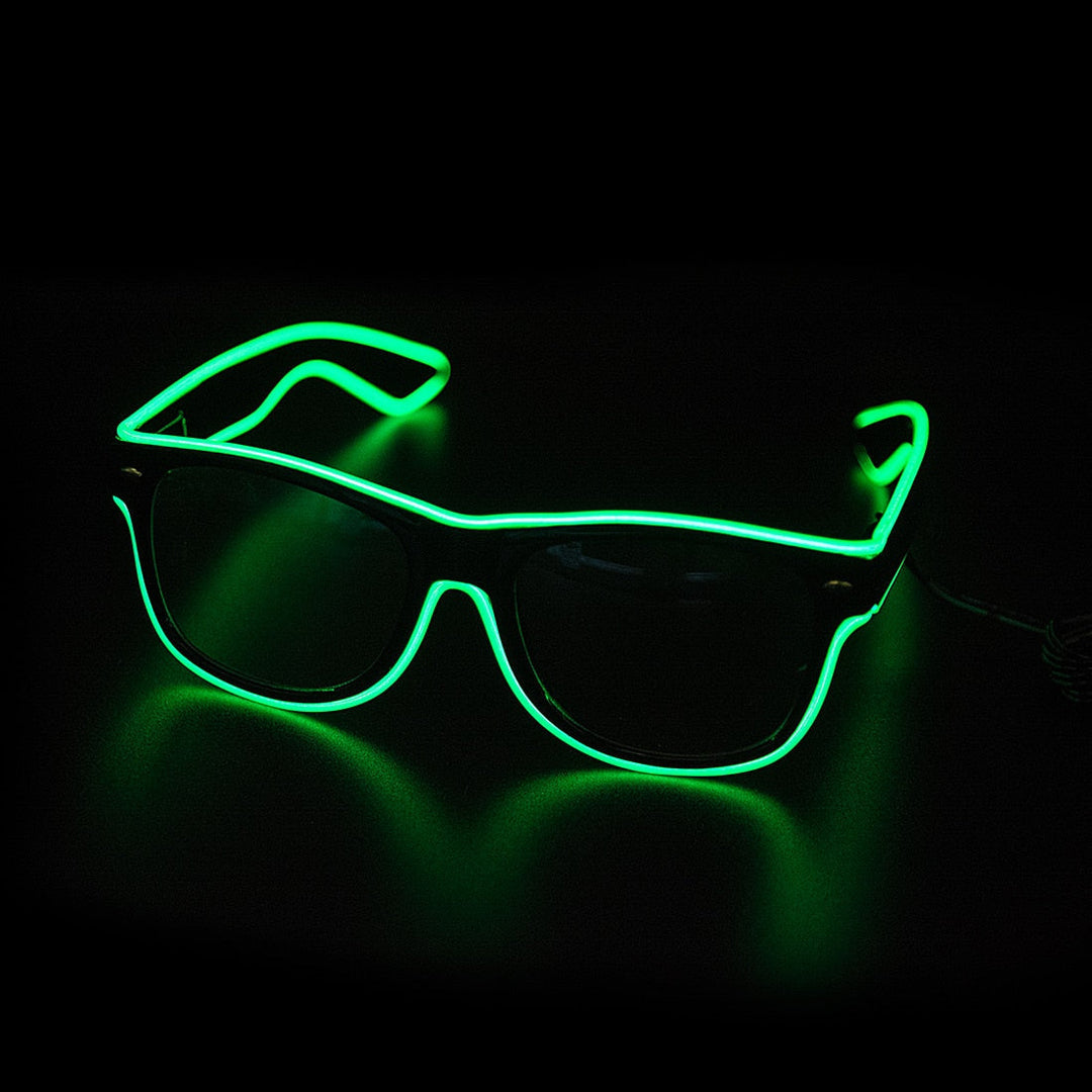Unisex LED Light Up Party Glasses by LumaGlow, lightning design, glowing neon eyewear
