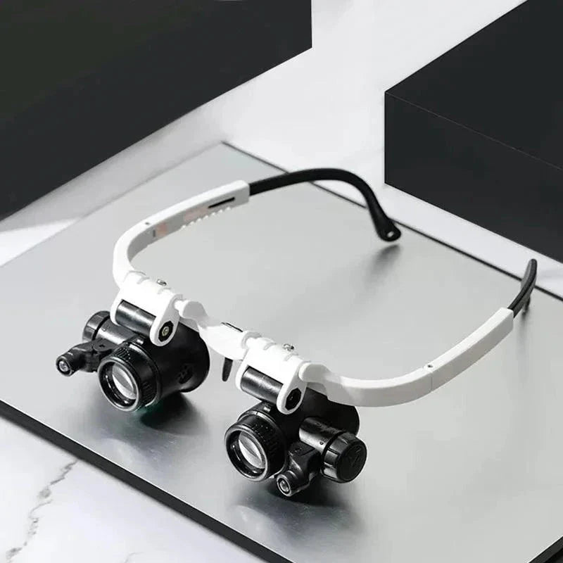 Unisex LED magnifying glasses with 8x, 15x, 23x lenses for detailed close-up work and precision tasks.