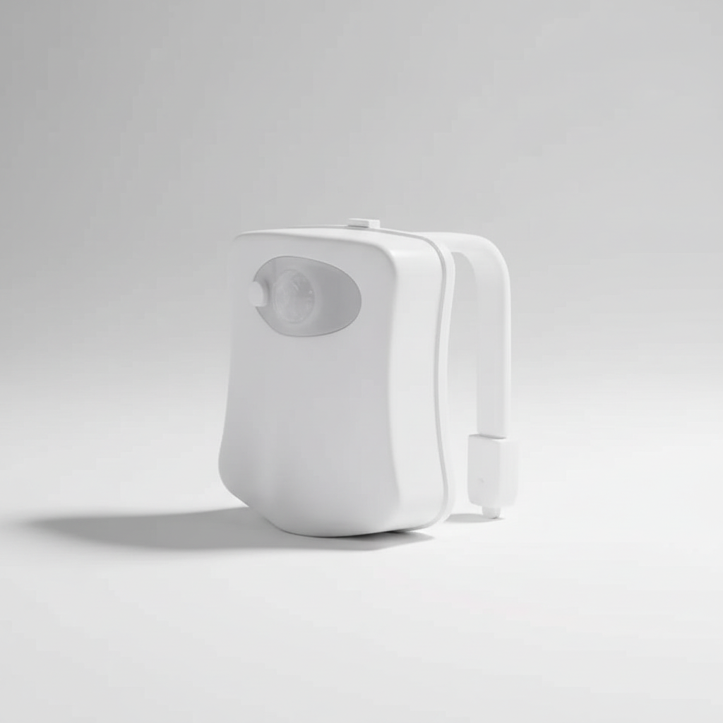 Automatic color changing LED toilet night light BowlBeam, enhancing bathroom comfort