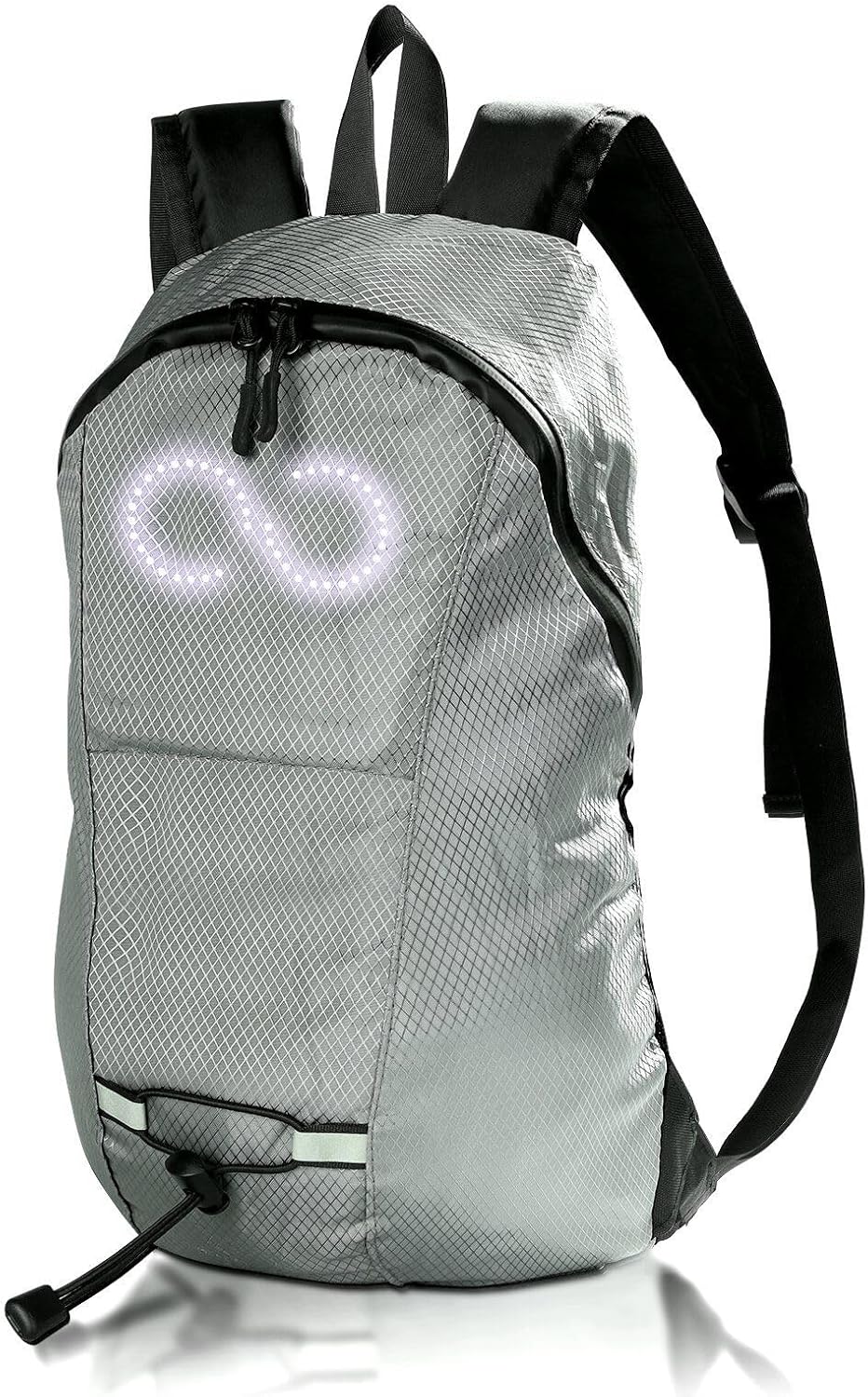 Unisex LED travel backpack, waterproof & luminous, perfect for night safety & cycling.