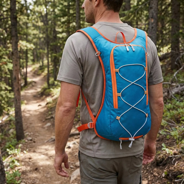Unisex lightweight 12L hydration backpack, perfect for outdoor running, hiking & cycling sports.
