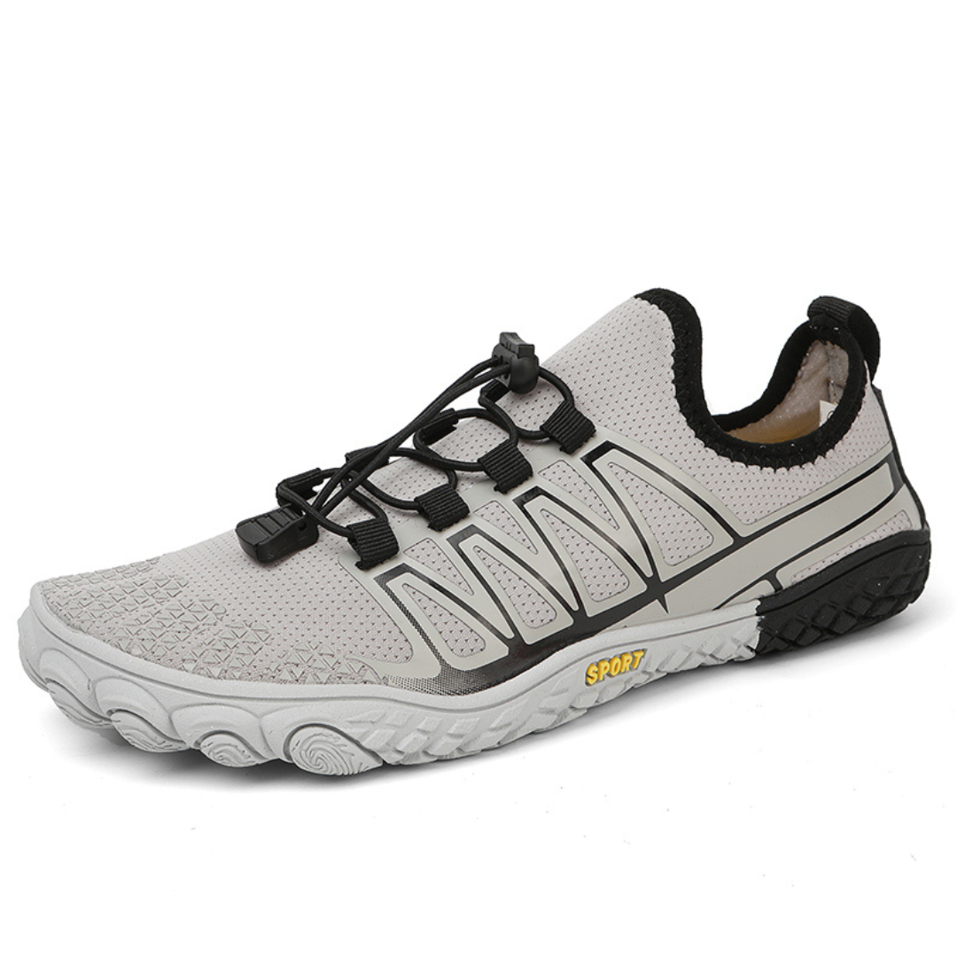 Unisex lightweight barefoot running shoes with flexible sole for natural stride.