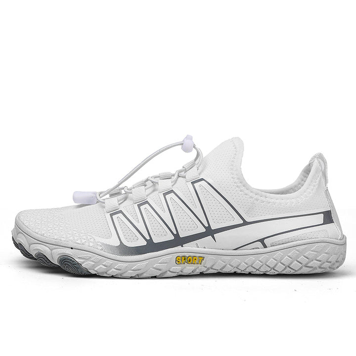 Barefoot running shoes, unisex & lightweight, designed for natural movement & flexibility.