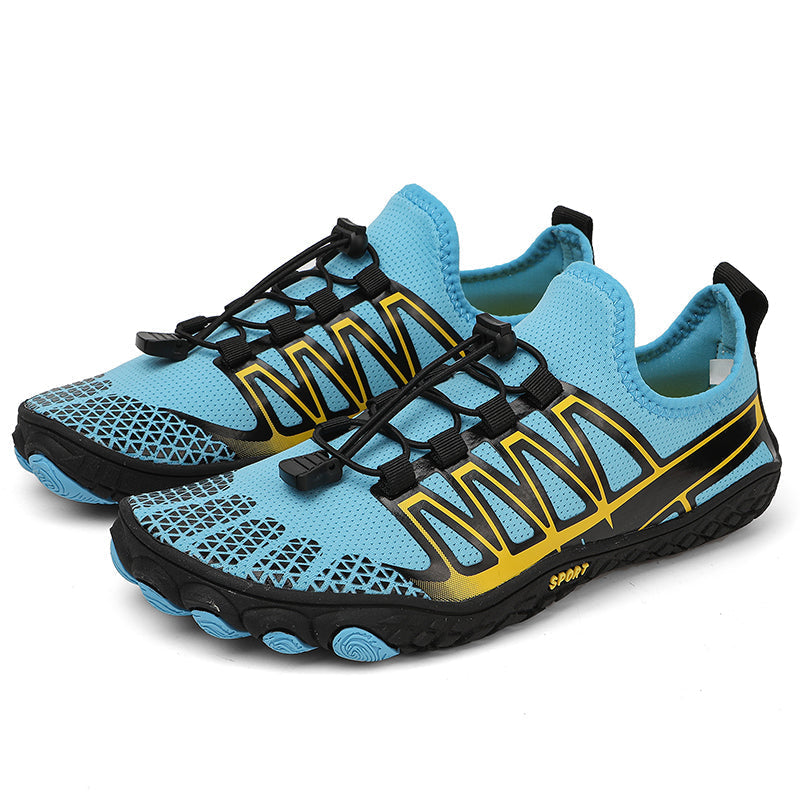 Unisex barefoot running shoes for natural stride, lightweight & flexible for varied fitness.