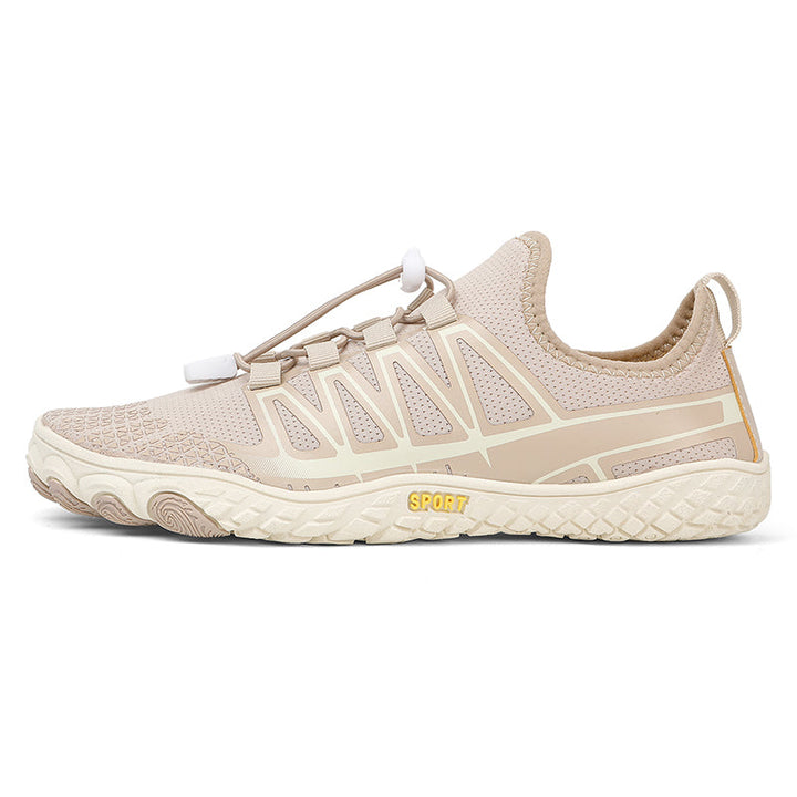 Unisex barefoot running shoes with flexible sole for natural stride, perfect for fitness.