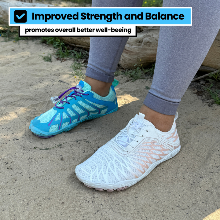 Natural movement footwear: lightweight barefoot shoes with wide toe box for all-day wear.
