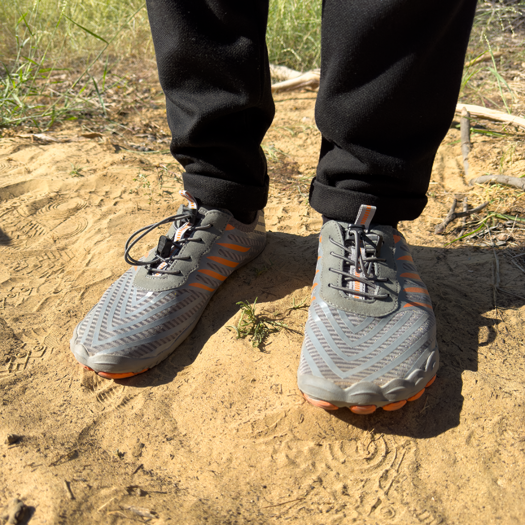 Minimalist barefoot shoes for natural walking & athletic activities; wide toe box design.