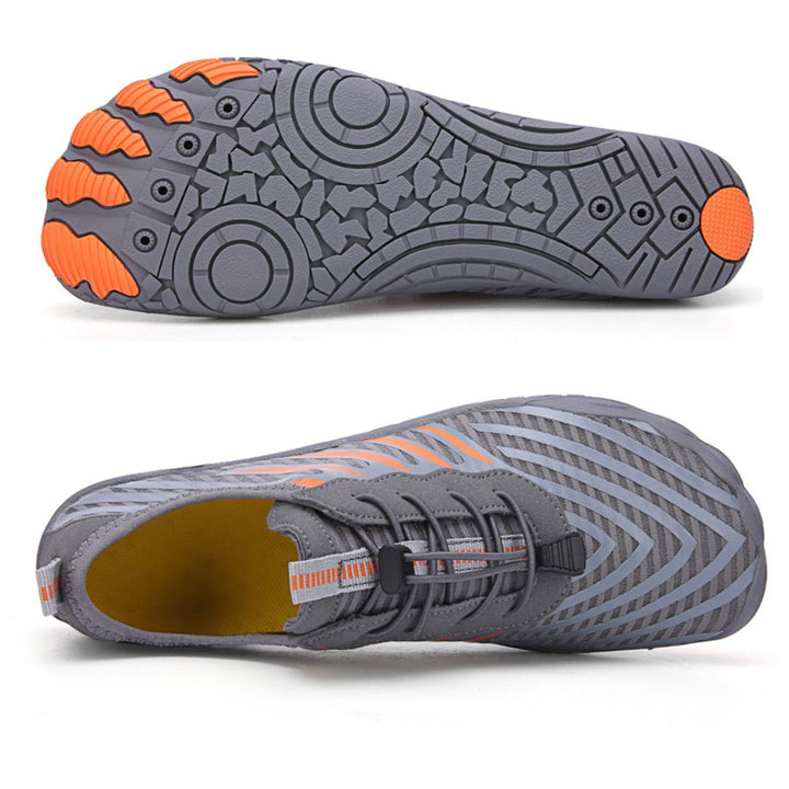 Flexible sole barefoot shoes for natural movement; wide toe box & lightweight design.