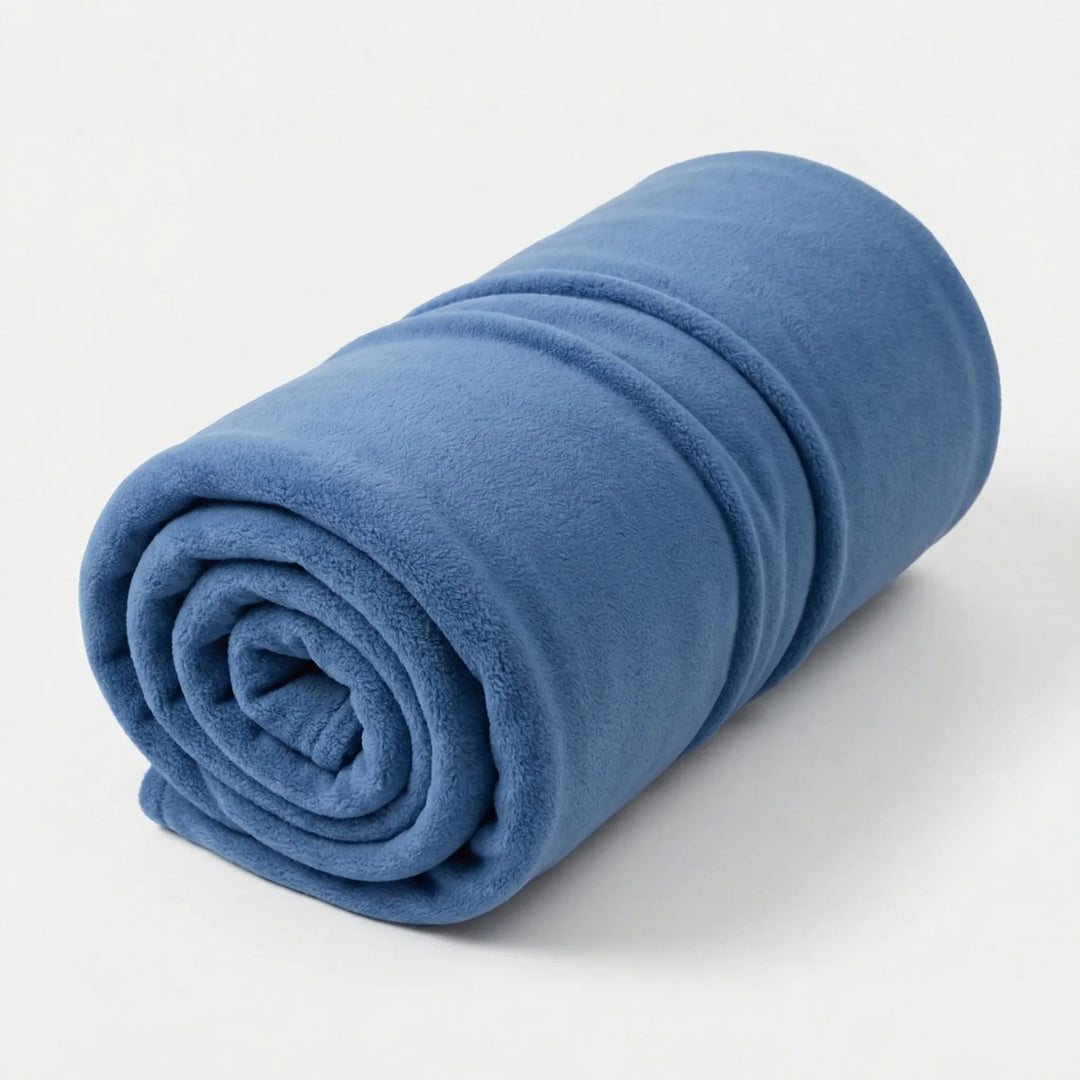 Lightweight fleece sleeping bag for campers. Unisex roll-up design, perfect for hiking and outdoor trips.