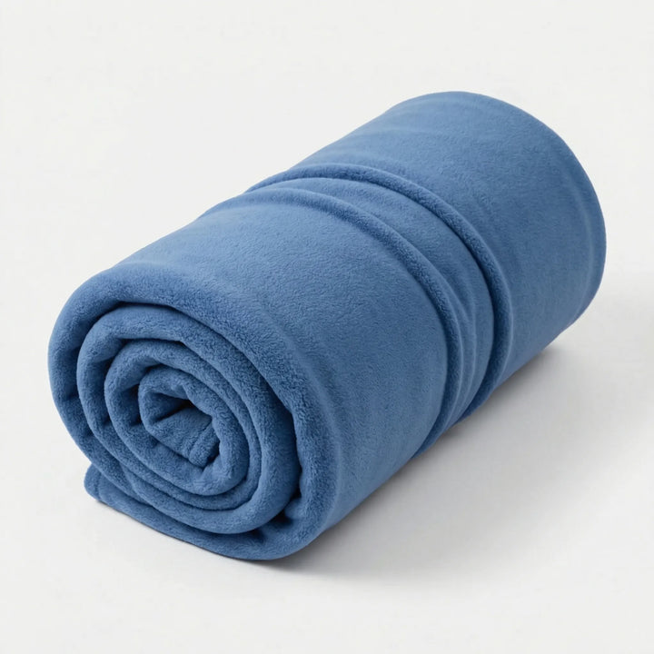 Lightweight fleece sleeping bag for campers. Unisex roll-up design, perfect for hiking and outdoor trips.