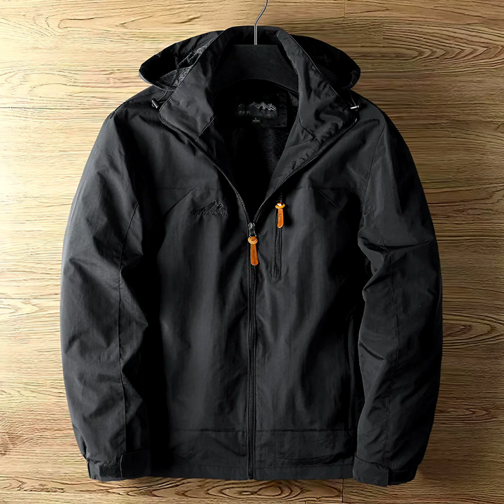 Unisex lightweight hooded jacket, windproof & rainproof for hiking, camping & travel. Essential outdoor adventure gear.