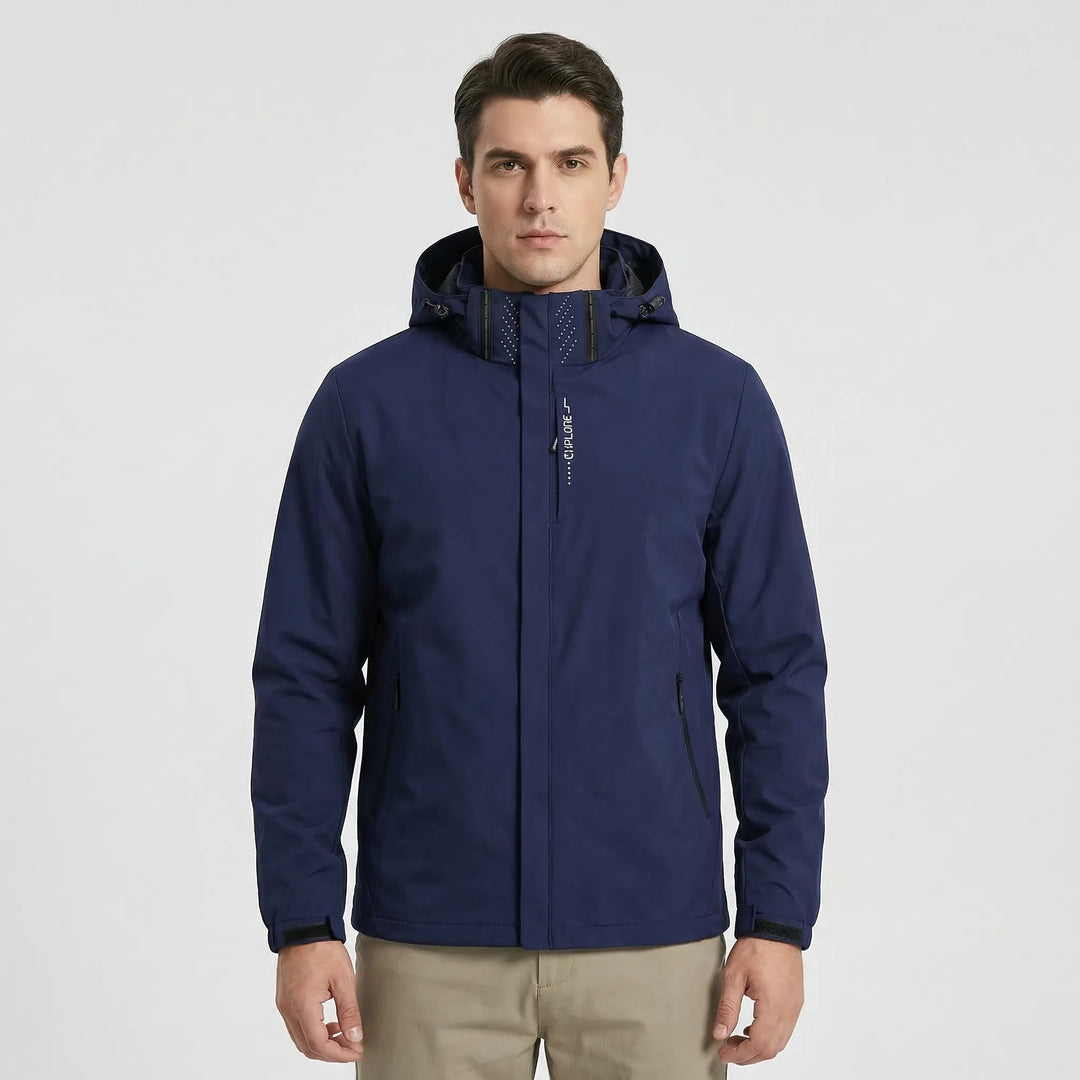 Stylish unisex hooded rain jacket, lightweight & packable. Perfect waterproof windbreaker for travel & hiking.