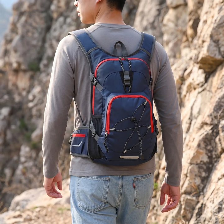 Unisex lightweight hydration hiking backpack, perfect for outdoor adventures & travel. Durable nylon daypack.