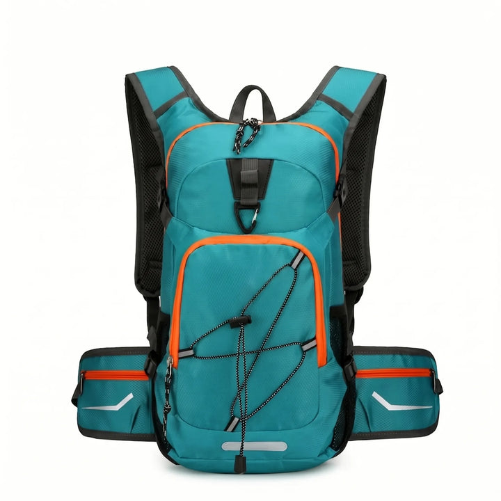 Unisex lightweight hydration hiking daypack. Durable nylon backpack for outdoor adventure, camping & travel.