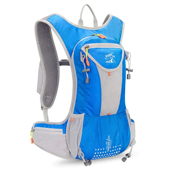 Unisex lightweight hydration backpack for running, hiking, and cycling. Waterproof protection.