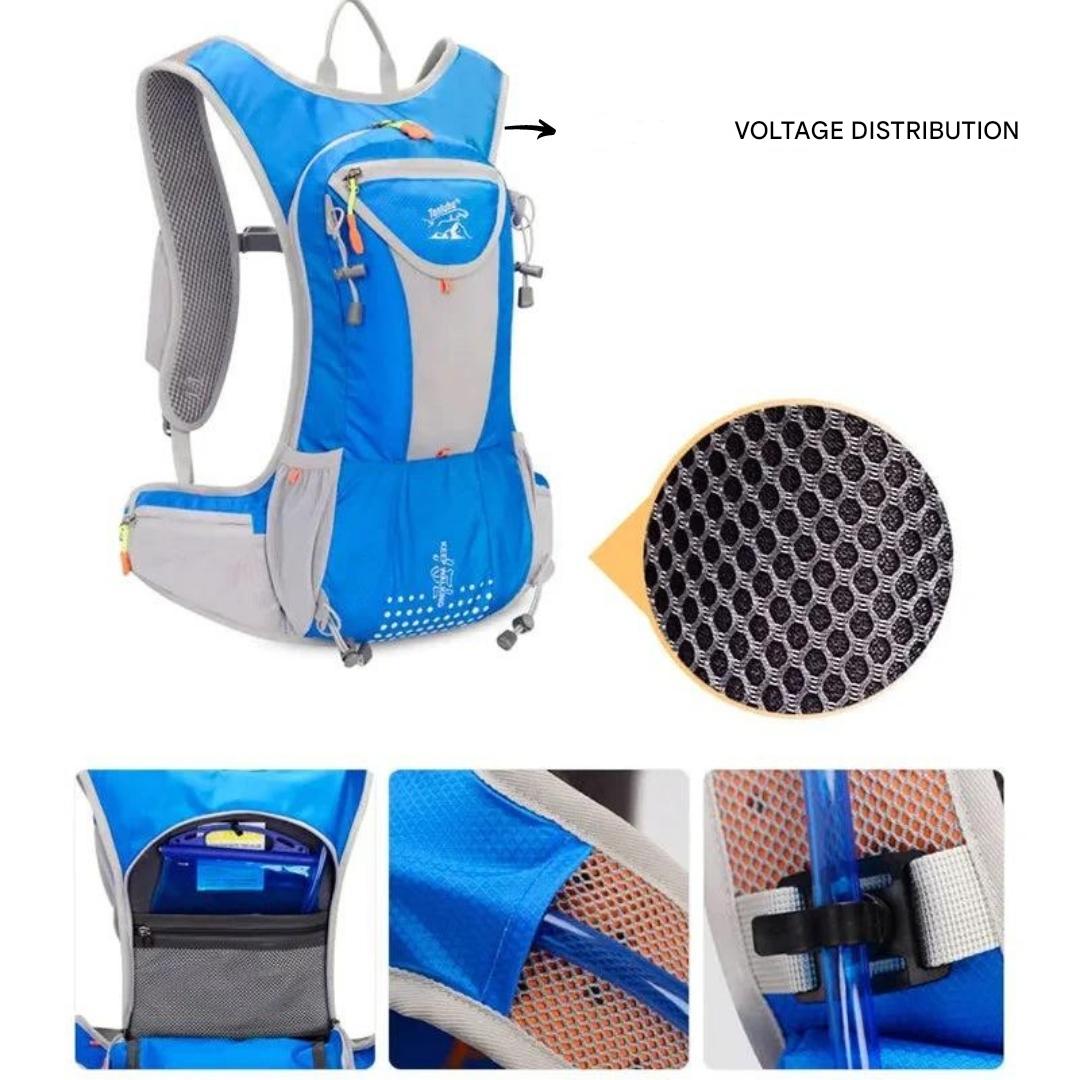 Lightweight running hydration pack. Unisex waterproof design for trail and outdoor adventures.