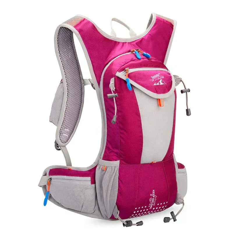 Hydration pack backpack, unisex, lightweight, & waterproof. Perfect for running & cycling.