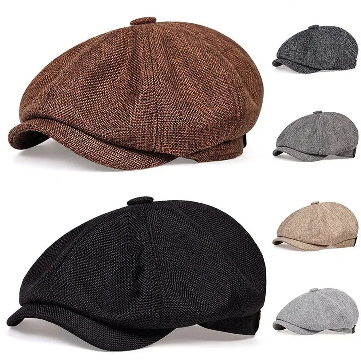 Unisex lightweight linen cap, perfect for everyday wear. Breathable and comfortable adjustable hat.