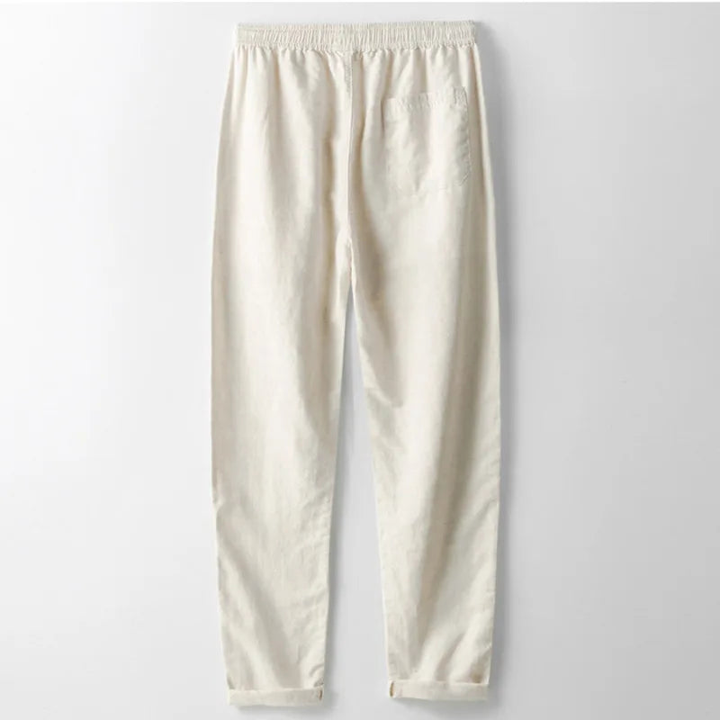 Relaxed fit unisex linen pants, super lightweight & airy, great for casual wear or beach days.