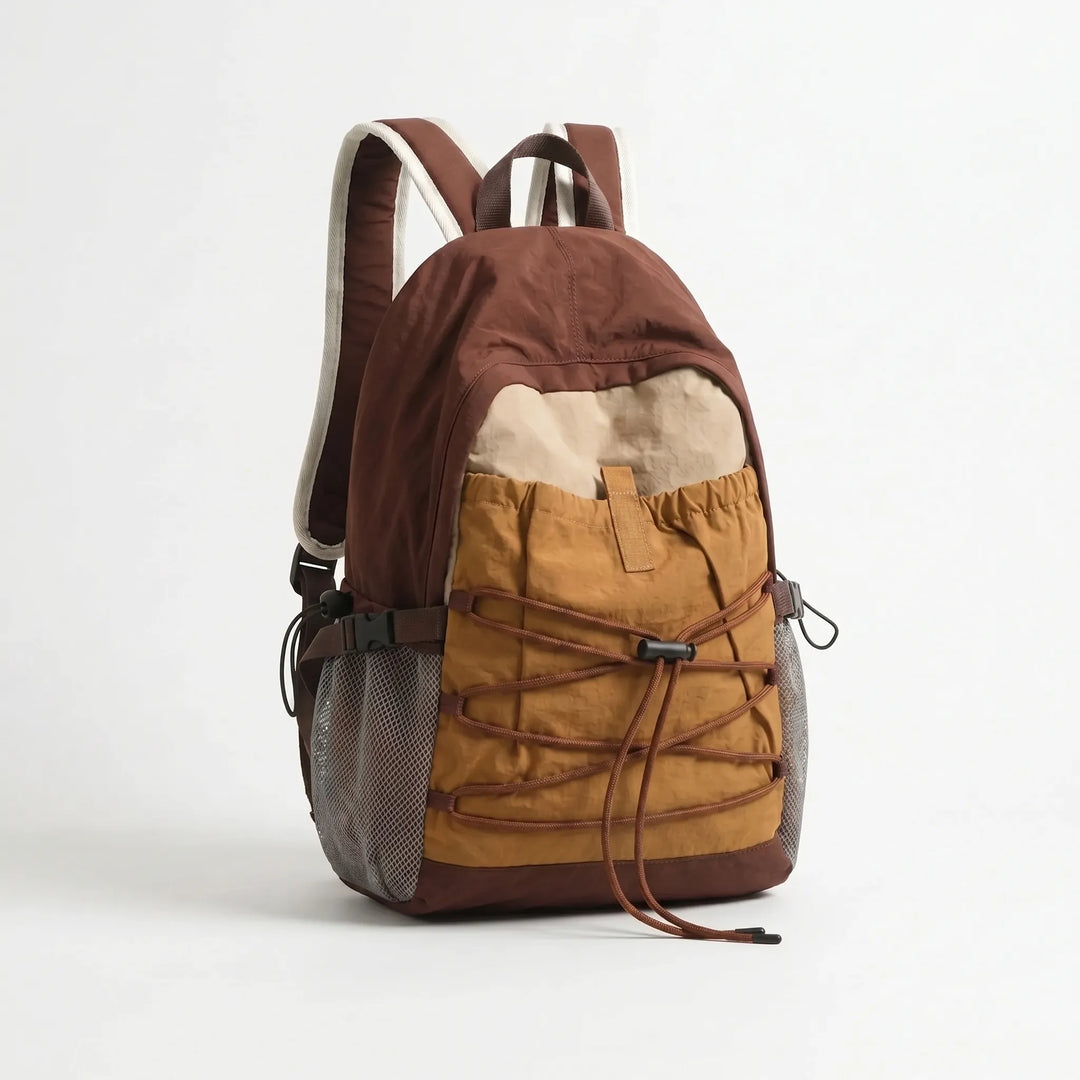 Lightweight outdoor hiking backpack with spacious main compartment, ready for all your travel gear.