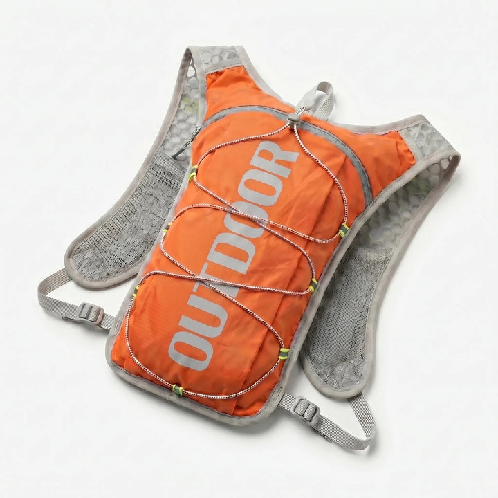 Unisex fitness hydration vest, essential gear for trail running, active outdoor sports & water.
