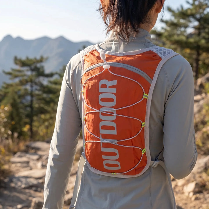 Versatile unisex hydration vest, ideal for running, cycling, and hiking gear.