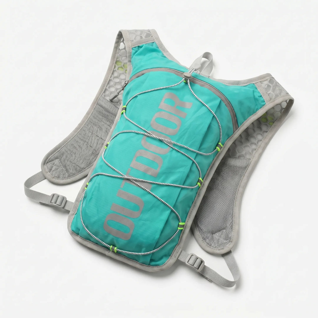 Durable lightweight hydration vest for runners, hikers, and outdoor enthusiasts.