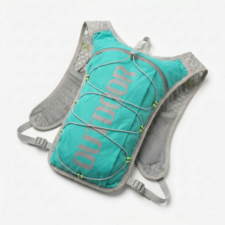 Durable lightweight hydration vest for runners, hikers, and outdoor enthusiasts.