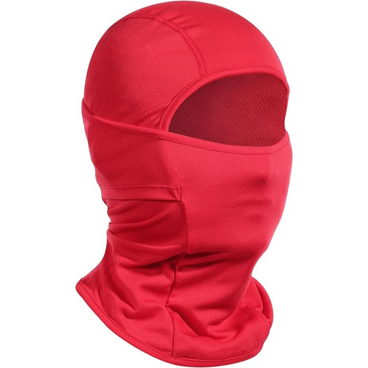 Unisex lightweight ski mask, black, offering UV protection for winter sports & cycling