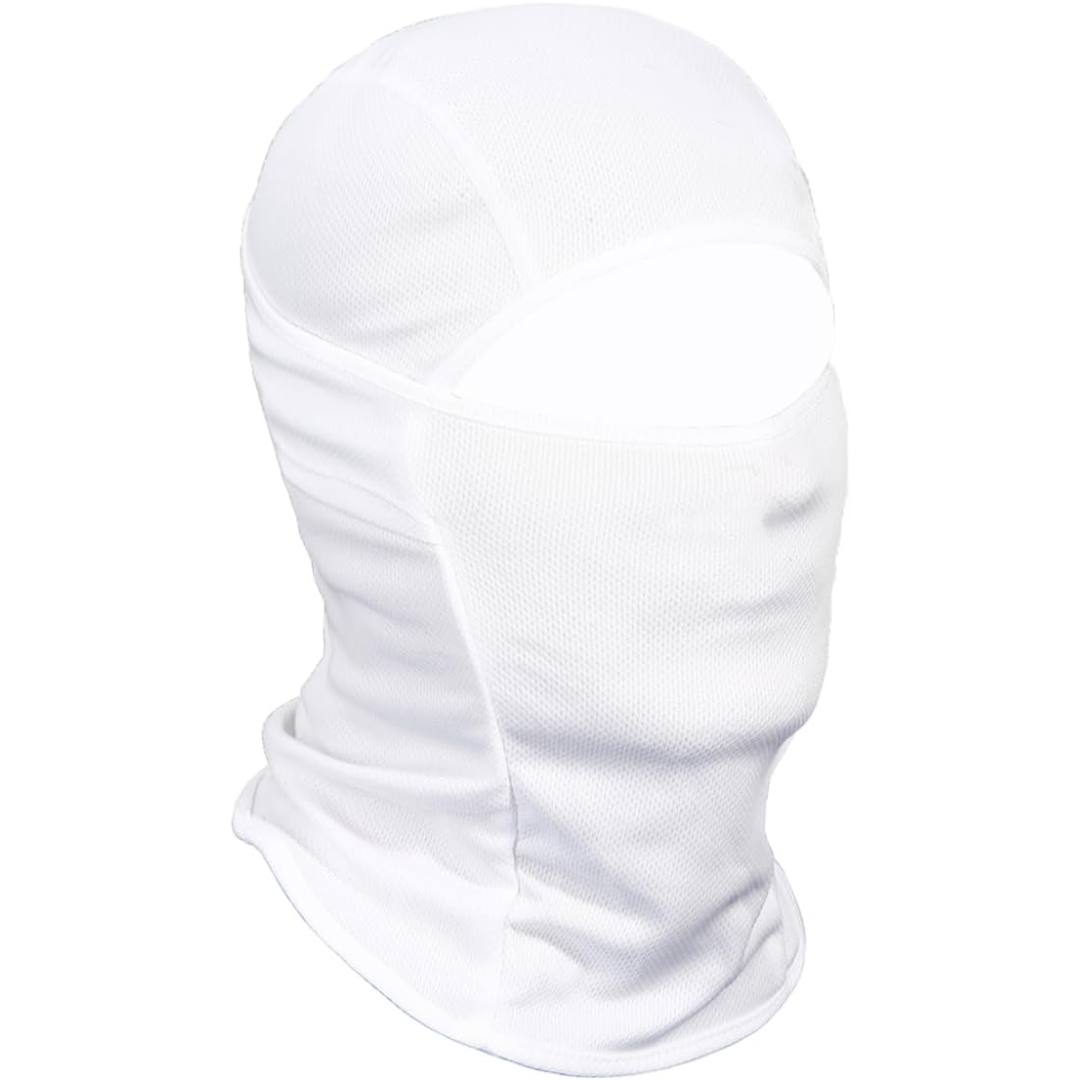 Close-up of a black AlpineShield ski mask for UV protection, ideal for motorcycle & outdoor gear
