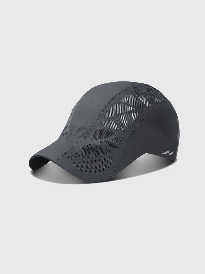 Unisex lightweight sports cap with a ventilated visor. Ideal for running, hiking, and outdoor activities. Quick-dry fabric.