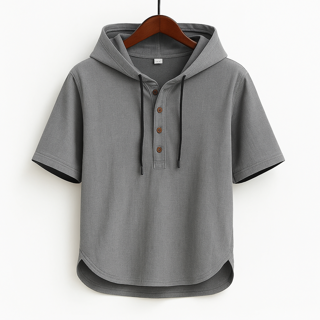 Lightweight unisex summer pullover hoodie, ideal for comfortable casual wear and relaxed fashion for men & women.