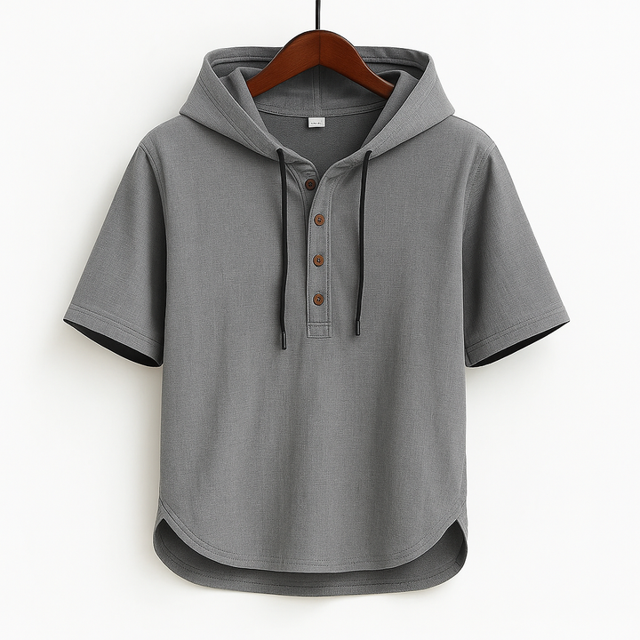 Lightweight unisex summer pullover hoodie, ideal for comfortable casual wear and relaxed fashion for men & women.