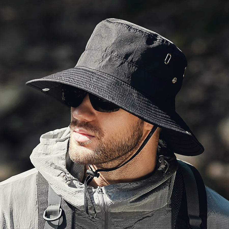Unisex lightweight sun protection hat for outdoor activities. Offers excellent UV defense and comfort.