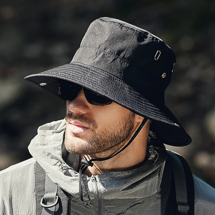 Unisex lightweight sun protection hat for outdoor activities. Offers excellent UV defense and comfort.