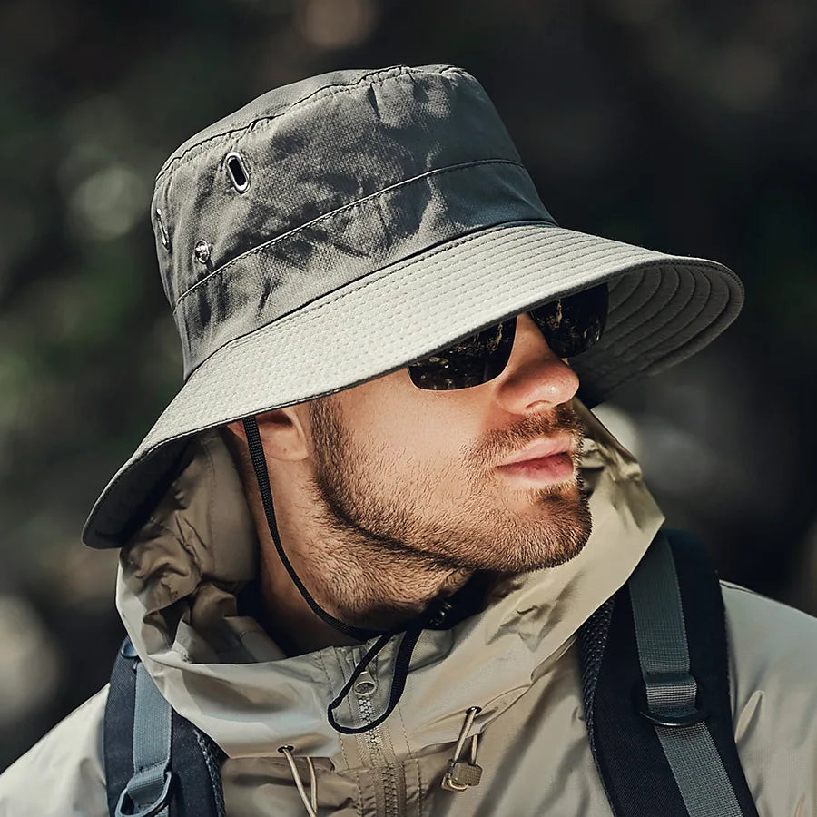 Breathable and packable sun hat, perfect for hiking, fishing, or beach trips. Adjustable for a custom fit.