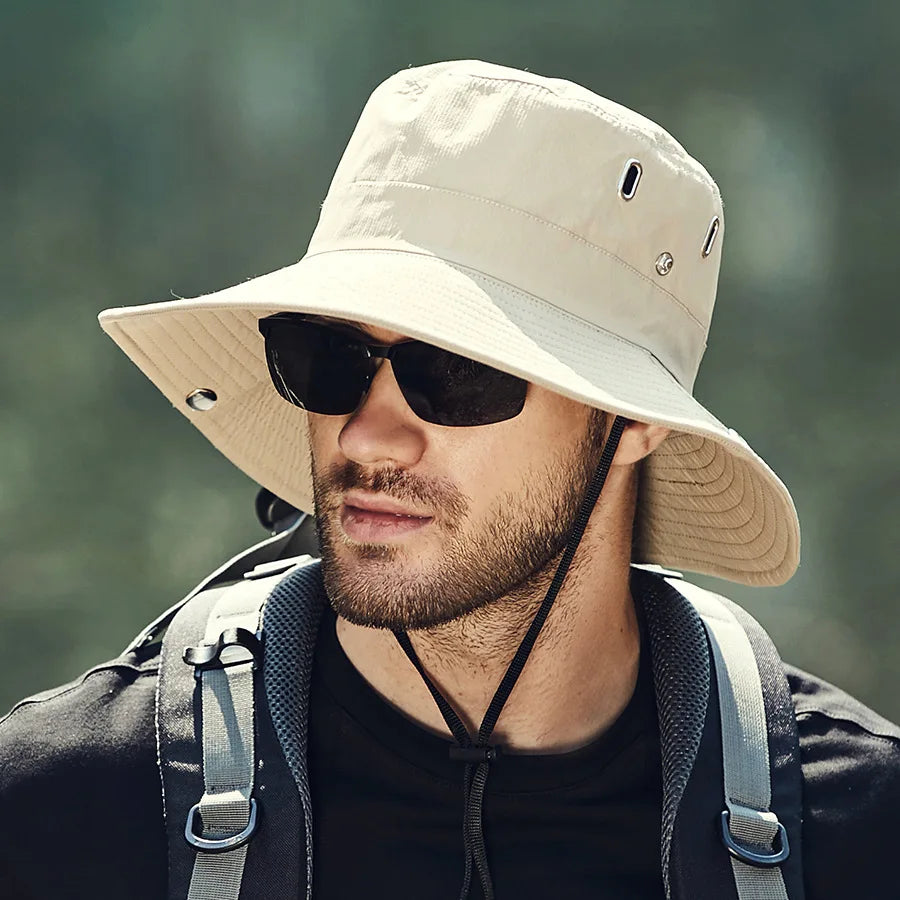 Lightweight, quick-dry sun protection hat. Essential breathable gear for fishing, gardening, and summer outdoor fun.