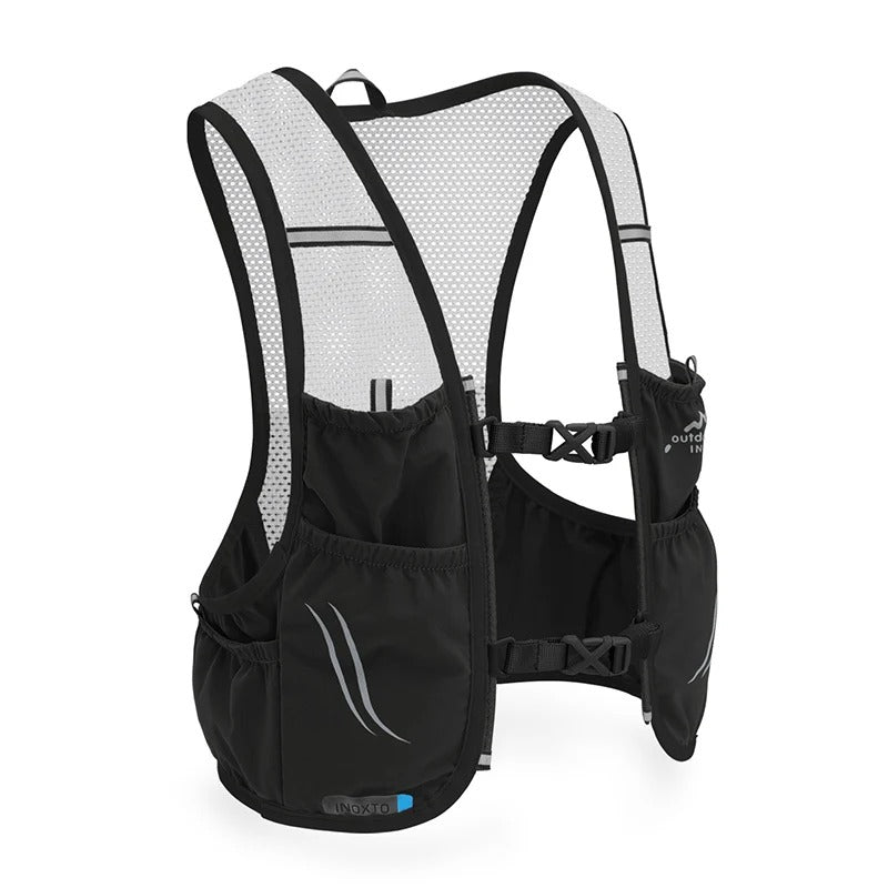 Unisex lightweight trail running hydration vest for outdoor fitness. StridePack for activewear.