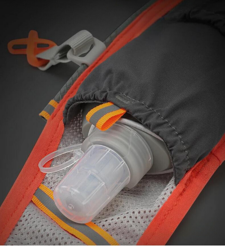 Essential StridePack lightweight trail running vest for hydration during races & outdoor adventures.