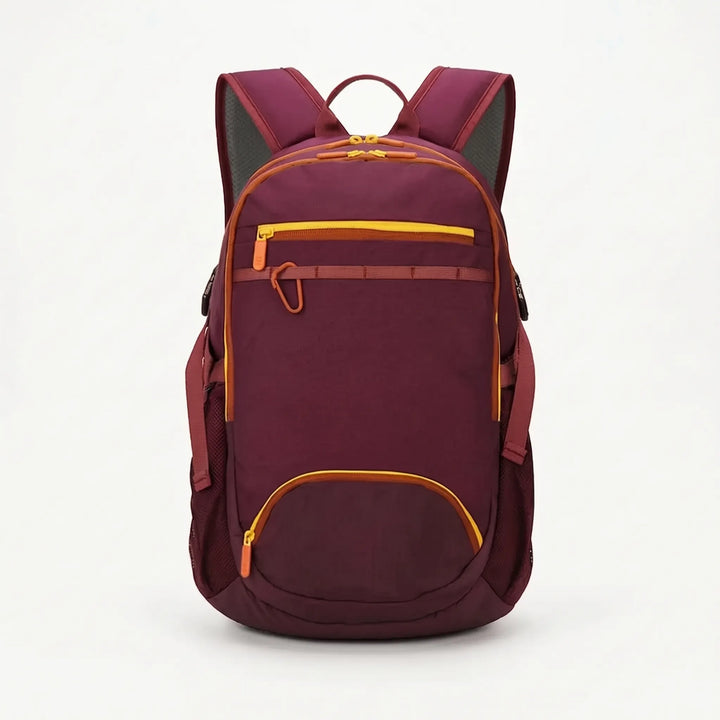 Grey lightweight backpack for travel, gym, & short hikes. Versatile & comfortable daypack.