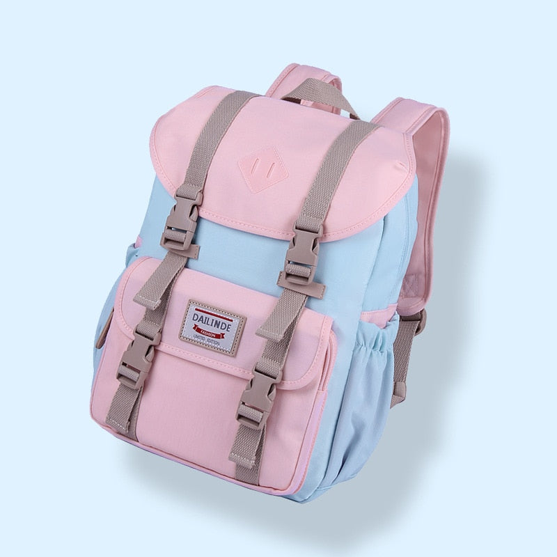 Interior view of a multi-compartment travel backpack, showing organized space for laptop, school supplies & gear.