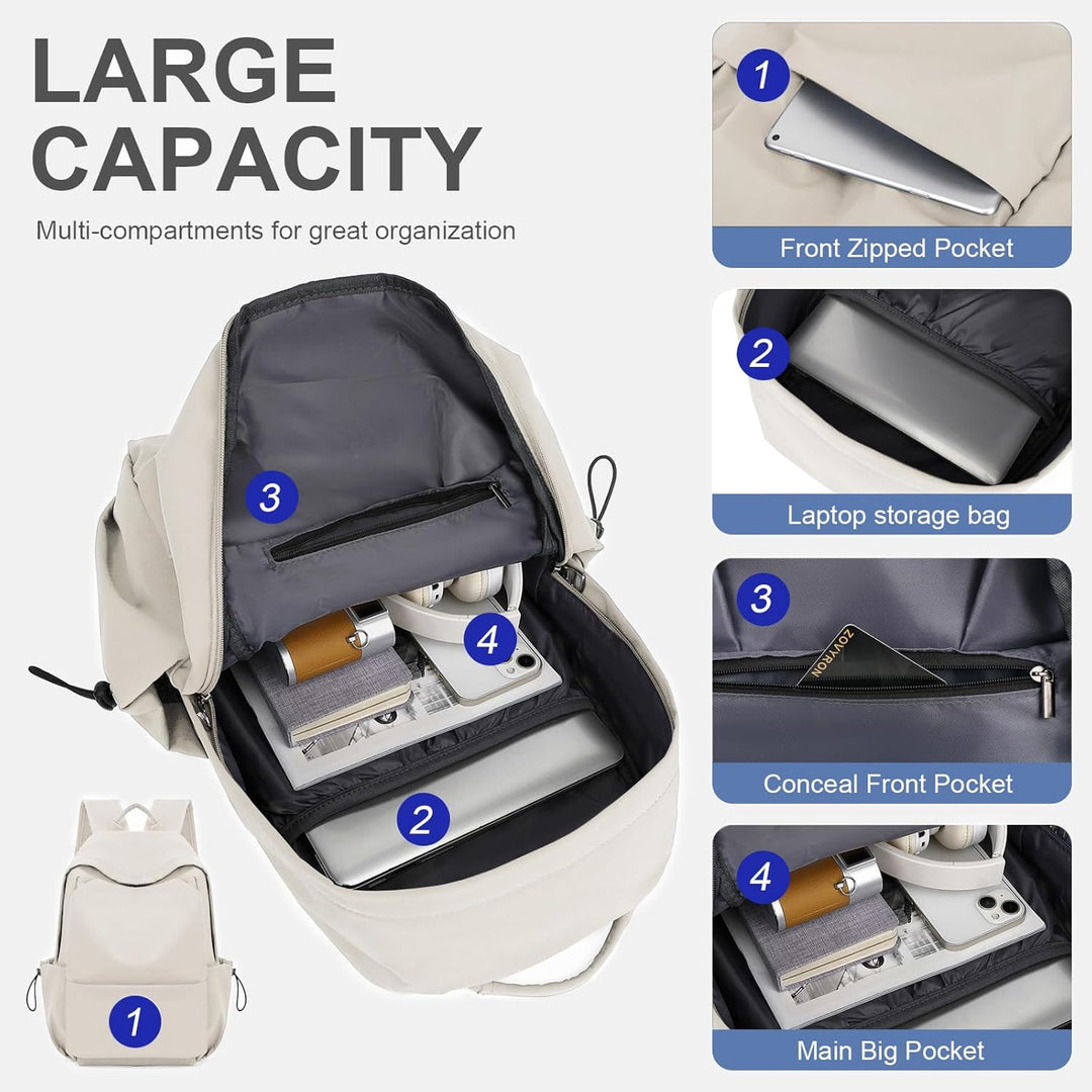 Secure padded backpack for laptops, school & travel, built for convenience.