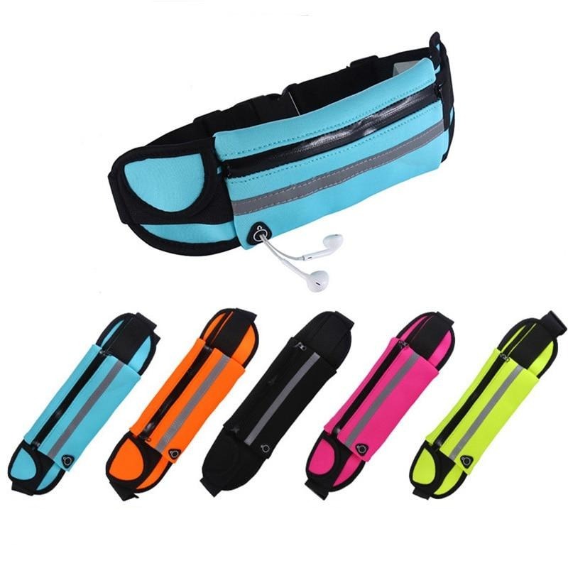 Waterproof running belt & fanny pack for fitness, jogging, & outdoor sports. Secure phone storage.