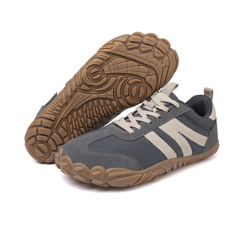 Unisex lightweight wide fit barefoot hiking shoes for outdoor adventure & trail running.