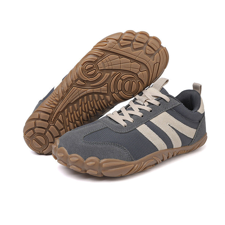 Unisex lightweight wide fit barefoot hiking shoes for outdoor adventure & trail running.