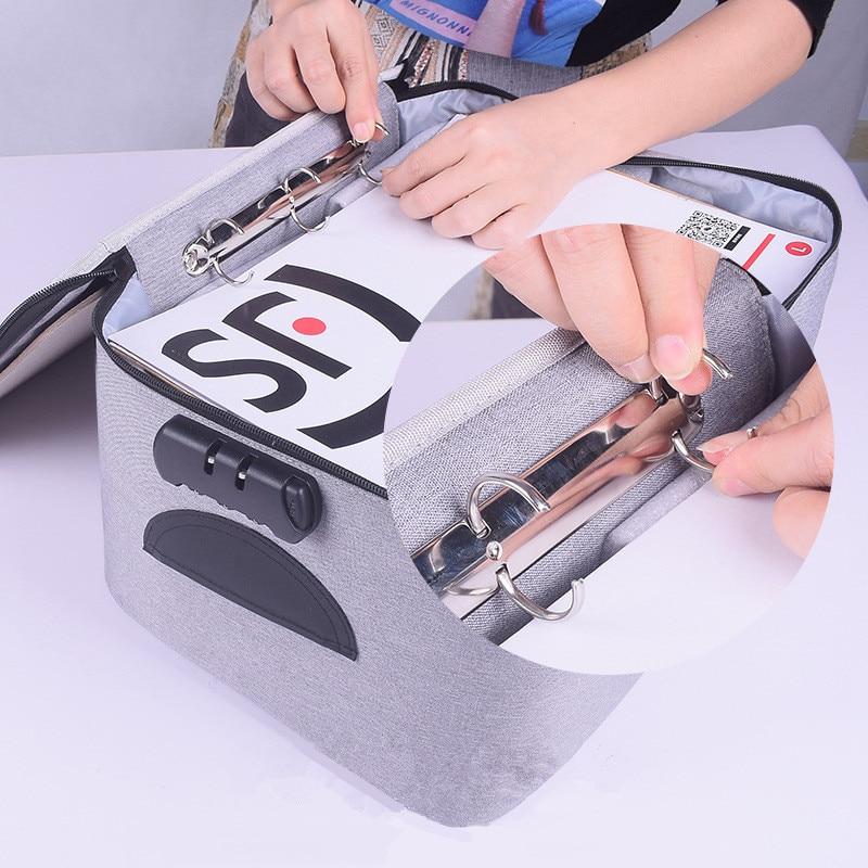 Secure travel document case, lockable and waterproof for important papers and office essentials