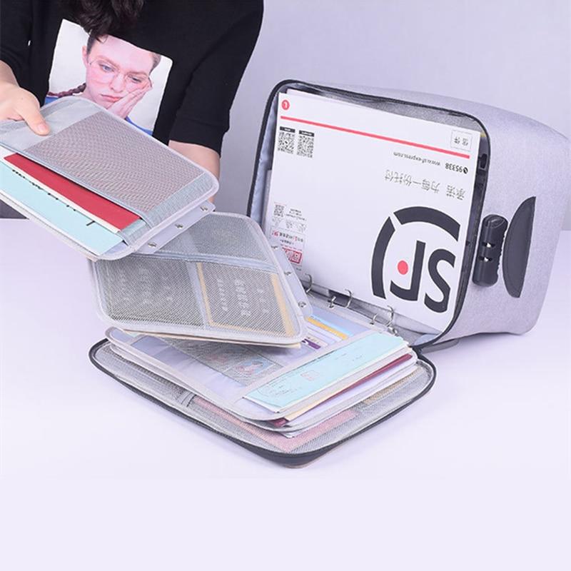 Home office lockable waterproof document storage case for secure file organization & protection of important papers.