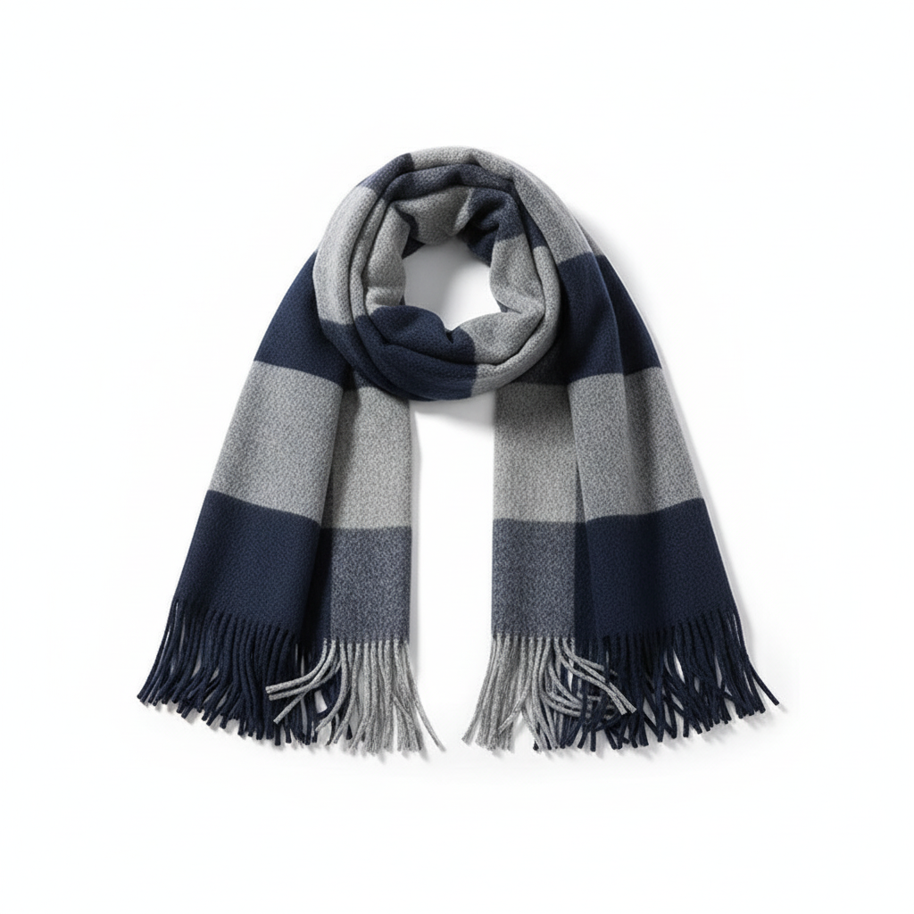 Cozy and expansive cashmere scarf, designed for ultimate warmth and comfort